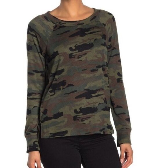 NWT Sanctuary Crew Neck Camo Sweater L - Picture 1 of 8